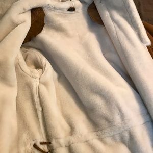 Victoria Secret Small Camel Suede Coat W/Faux Fur
